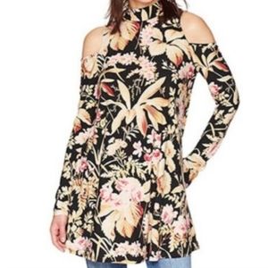 SHOW ME YOUR MUMU -tunic dress floral cold shoulder